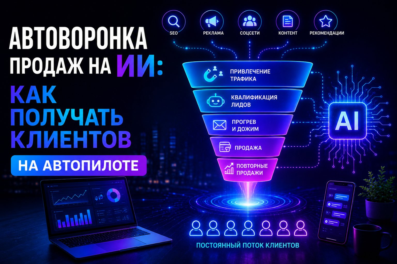 Автоворонка продаж на ИИ
