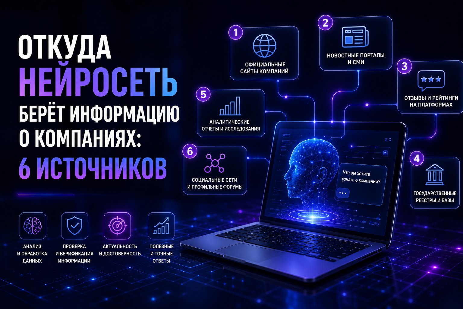 Откуда нейросеть берёт информацию о компаниях: 6 источников