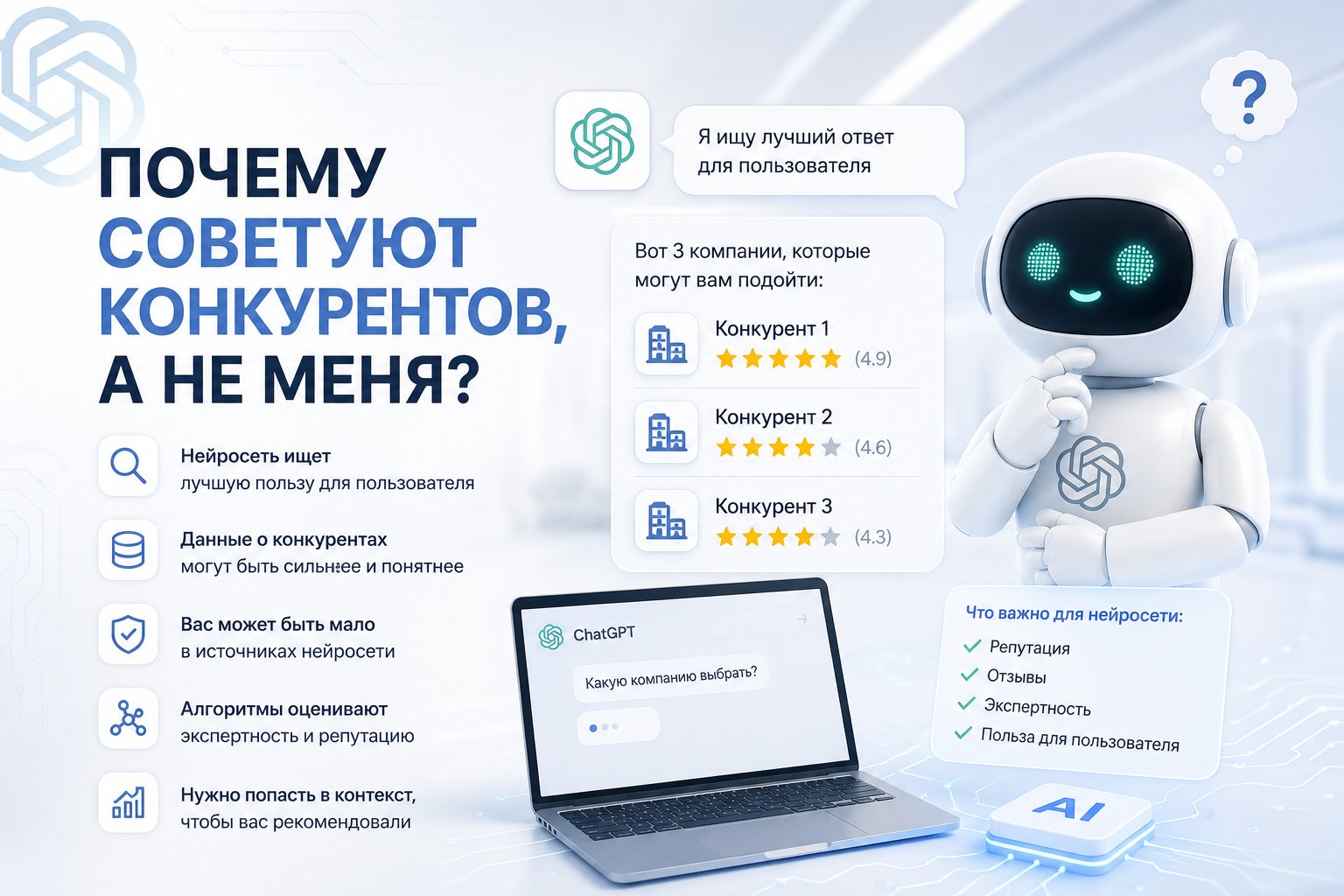 Почему нейросеть советует конкурентов, а не вас