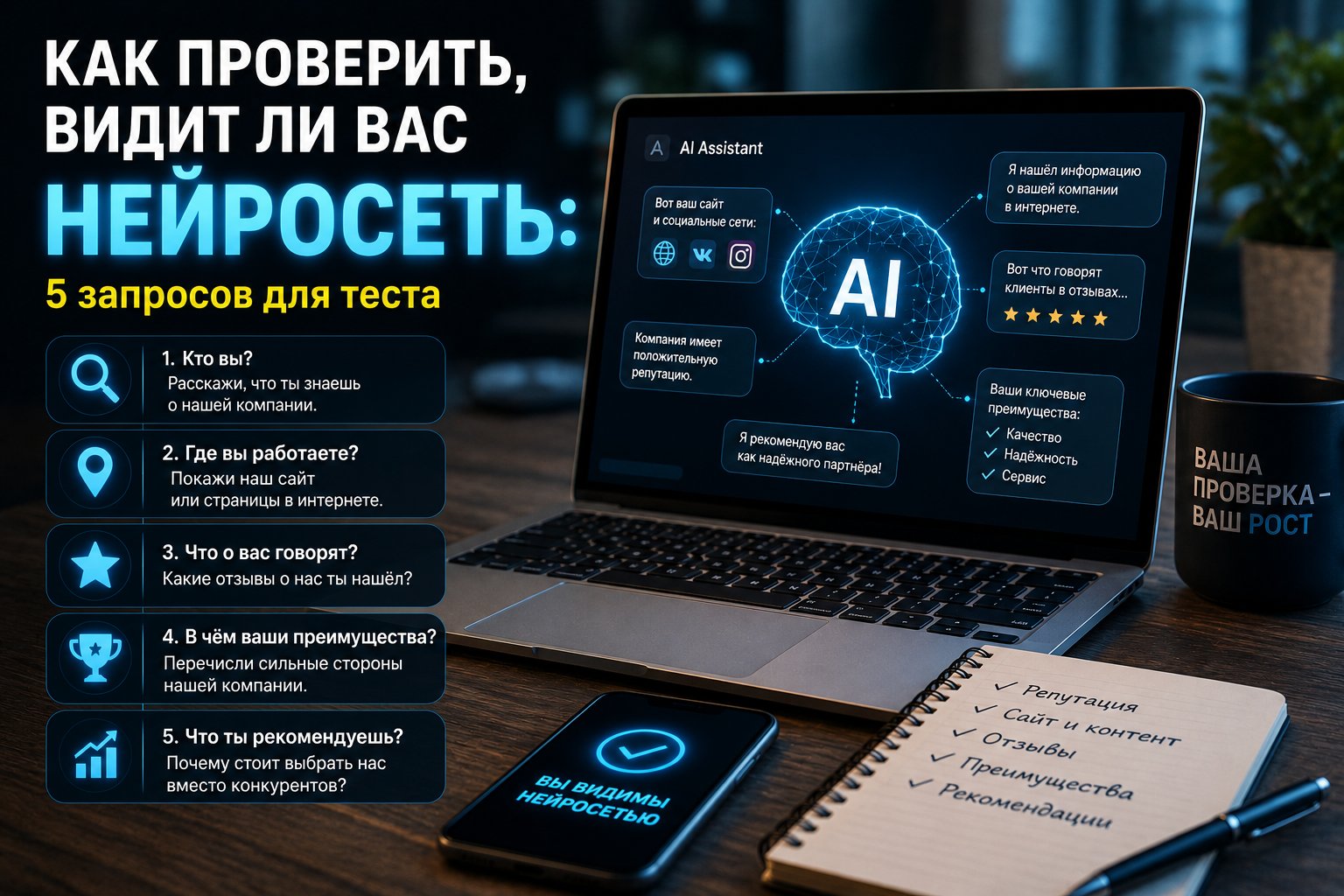 Как проверить, видит ли вас нейросеть: 5 запросов
