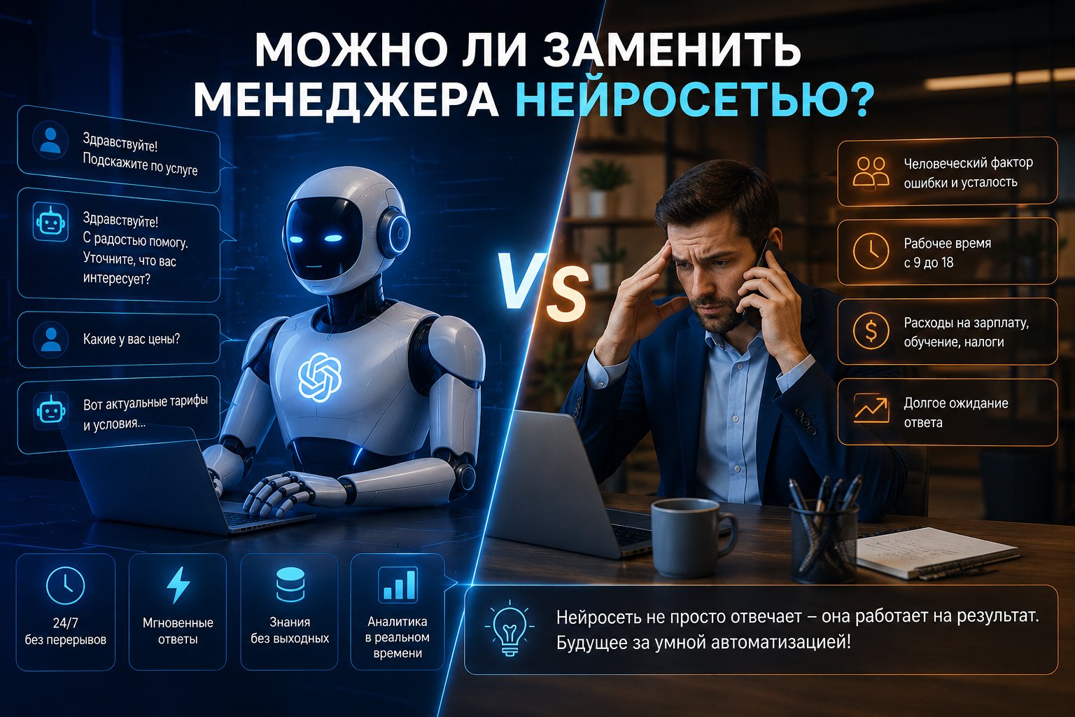 Можно ли заменить менеджера нейросетью