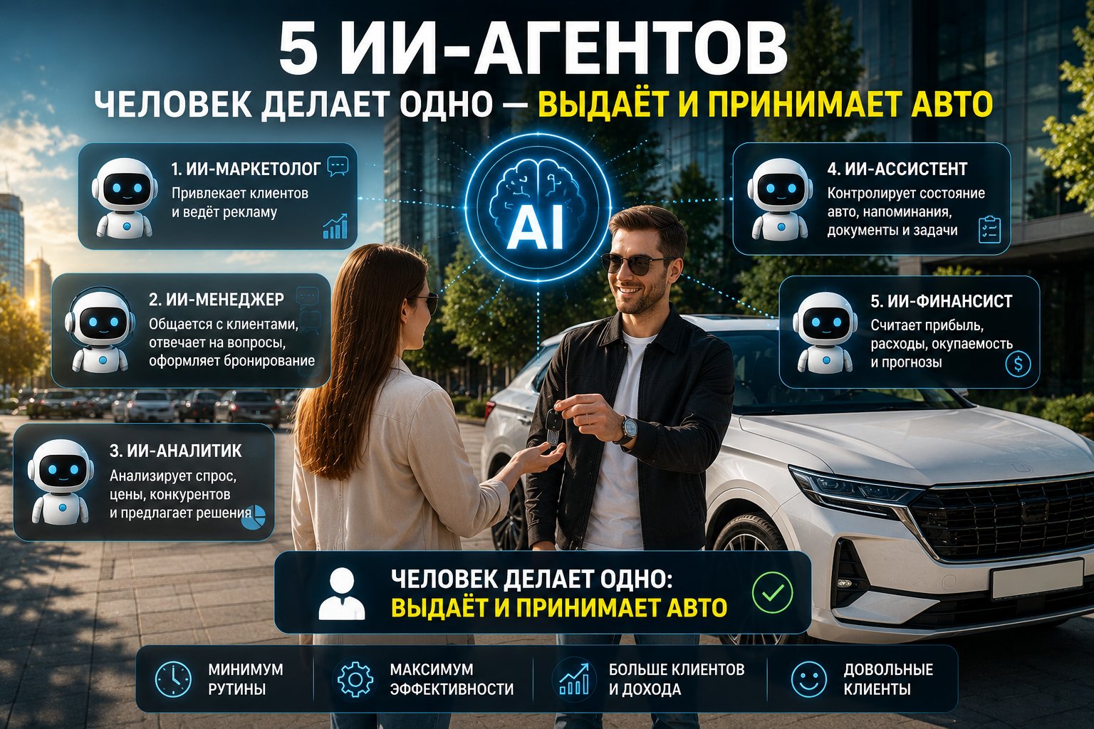 5 ИИ-агентов для автоматизации проката авто